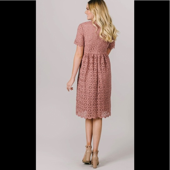 Mauve Rose Lace Dress NWT ‼️FINAL SALE - Picture 4 of 5